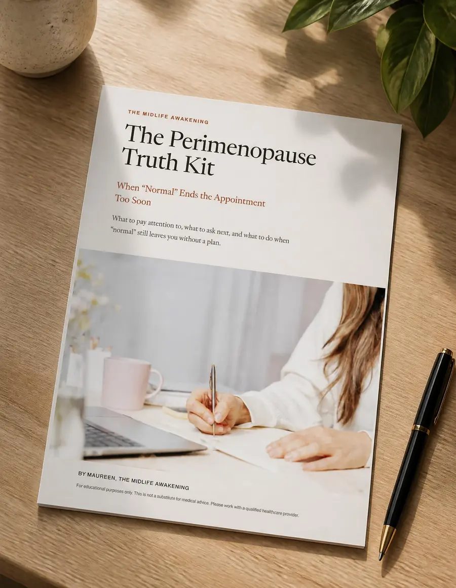 A printed page of the Truth Kit lying on a desk with a pen resting on it